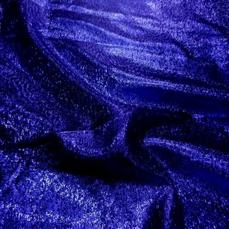 belle qualité de tissu lamé lurex bleu