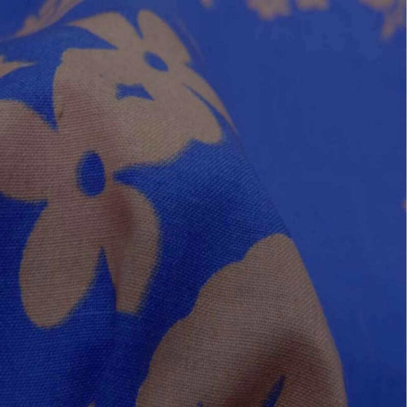coton bleu a motifs hawaien8 Coton bleu a motifs Hawaïen