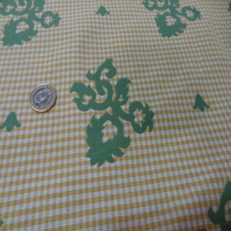 coton d ameublement double face vert vichy jaune et blanc7 coton d'ameublement double face vert