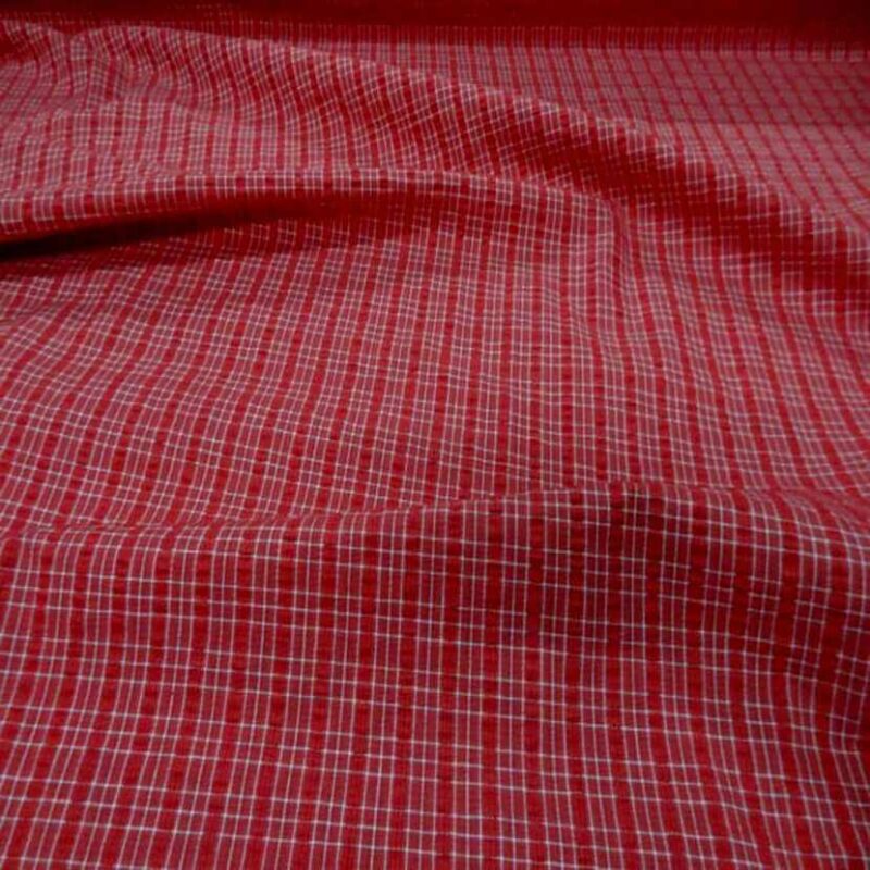 coton extensible imprime rayure rouge blanc6 Coton extensible imprimé rayure rouge