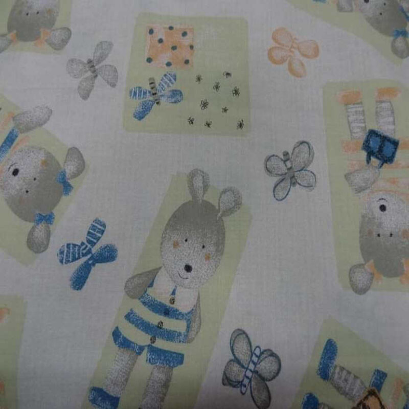coton imprime enfants ourson et papillons coton imprimé enfants ourson et papillons