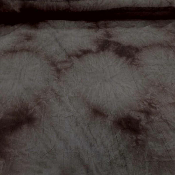 coton plissé permanent imprimé tie-and dye ton marron