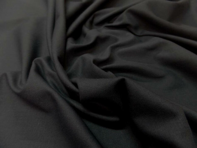 gabardine coton noire epaisse7 gabardine coton noire épaisse