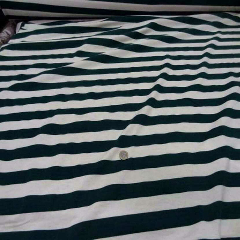 jersey coton blanc casse raye vert7 jersey coton blanc cassé rayé vert