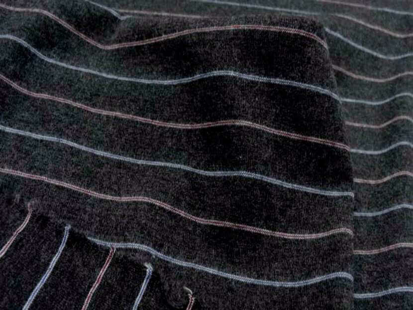 jersey coton gris rayé