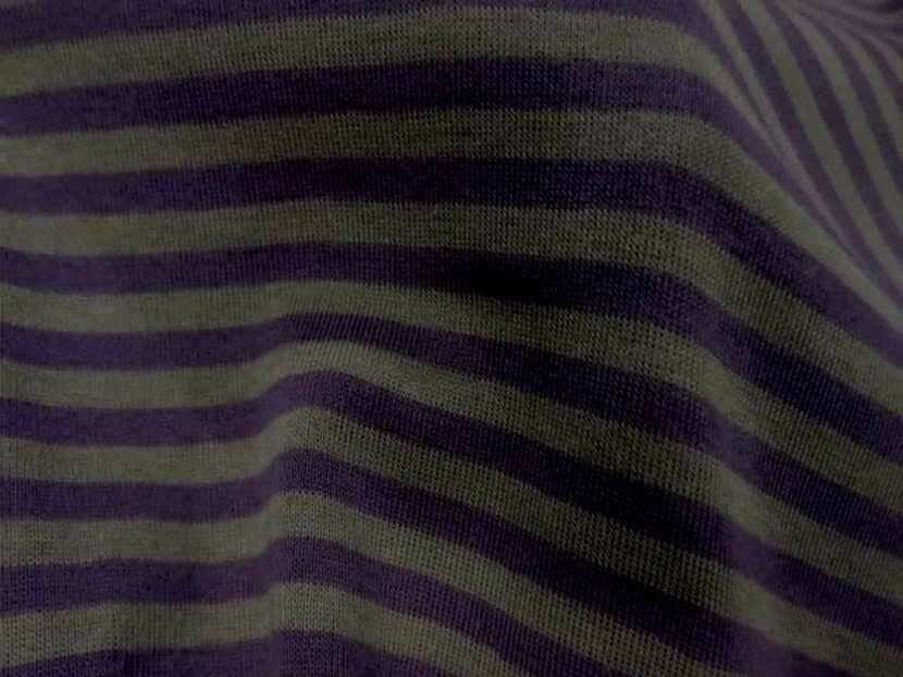 jersey coton rayé violet gris