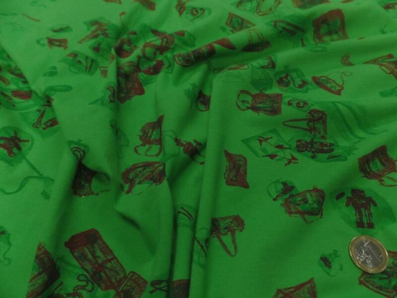 jersey coton vert imptime motifs jersey coton lycra vert et bordeaux