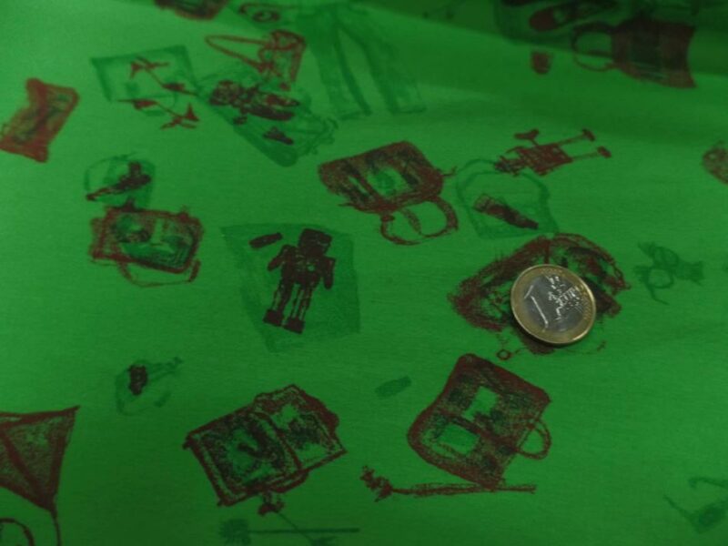 jersey coton vert imptime motifs jersey coton lycra vert et bordeaux