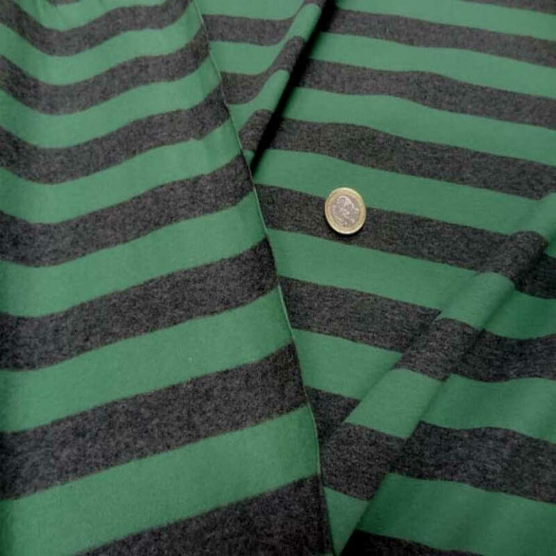 jersey lycra en coton gris raye vert5 1 jersey lycra en coton gris rayé vert