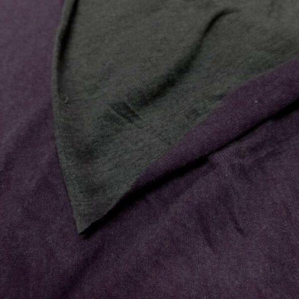 jersey viscose lycra double face gris et violet chiné