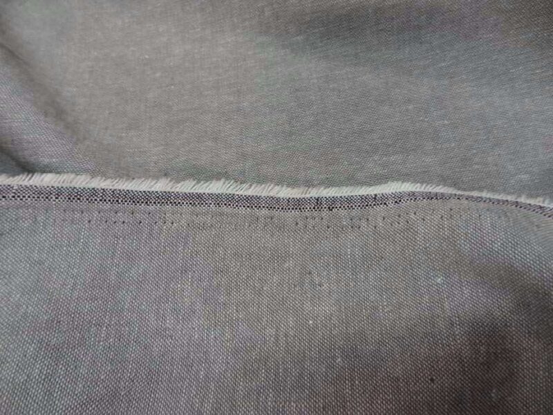 Lin coton chambray gris chiné