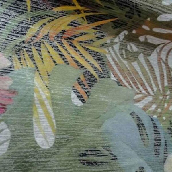 Lycra imprimé motifs fleurs lurex métal