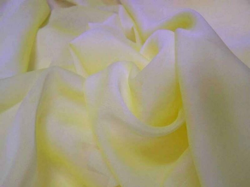mousseline polyester uni jaune