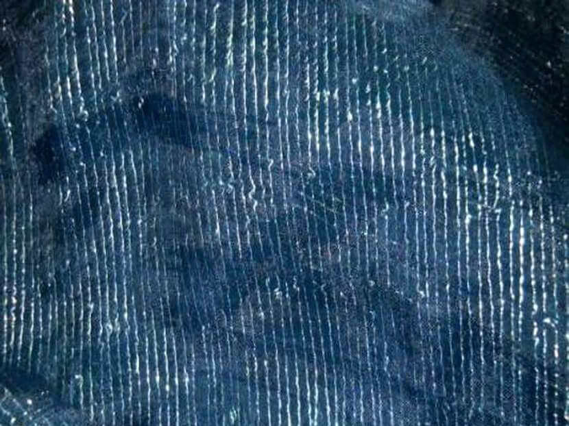 organza bleu fils lurex métal