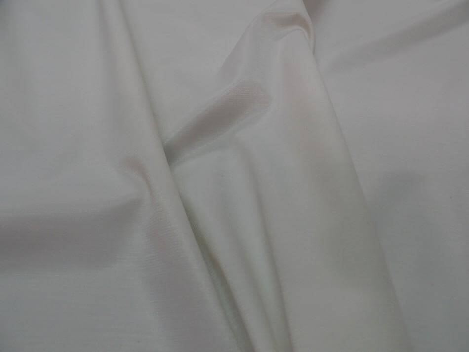Satin polyamide coton blanc cassé
