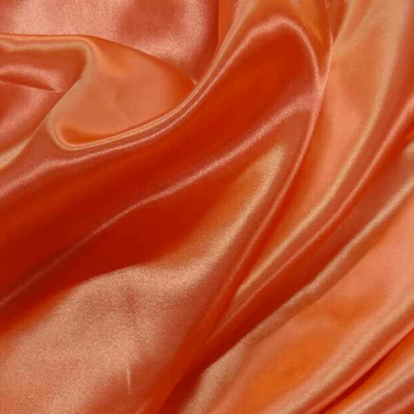 satin polyester orange