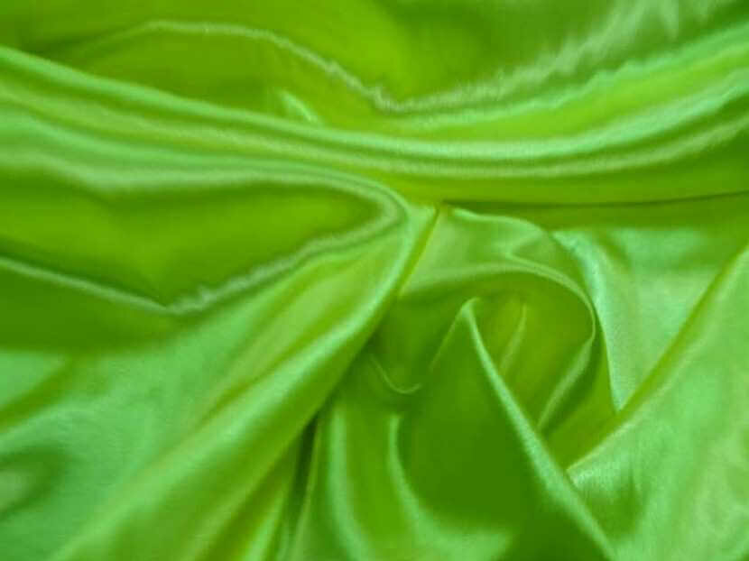 satin polyester vert anis