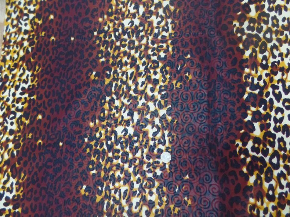 Tissu coton Wax motifs léopard