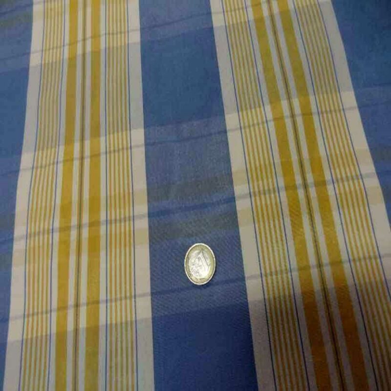 tissu ottoman bleu a rayures blanc dore2 1 Tissu Ottoman bleu a rayures blanc