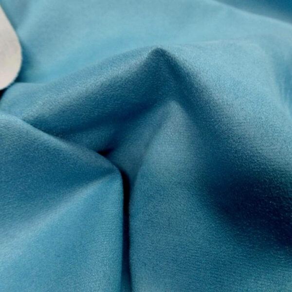 tissu style alcantara imitation daim bleu turquoise