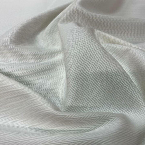 coton blanc motifs chevron