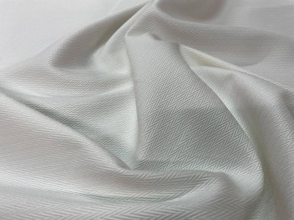 coton blanc motifs chevron