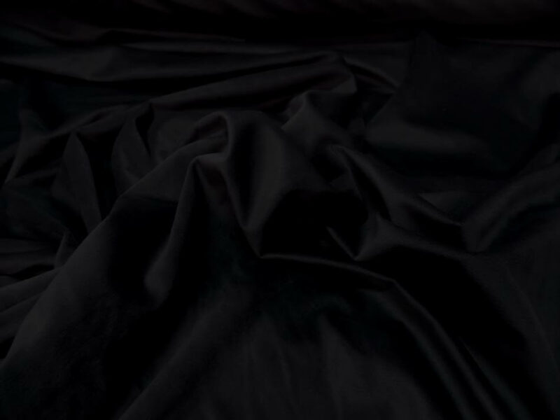 velours ameublement lisse noir en 1.45m de large0 velours ameublement lisse noir 25m