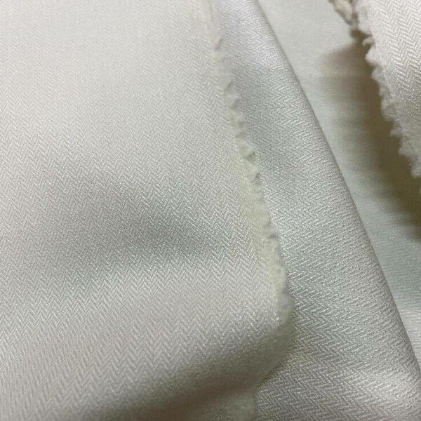 Coton blanc cassé tissés motifs chevron