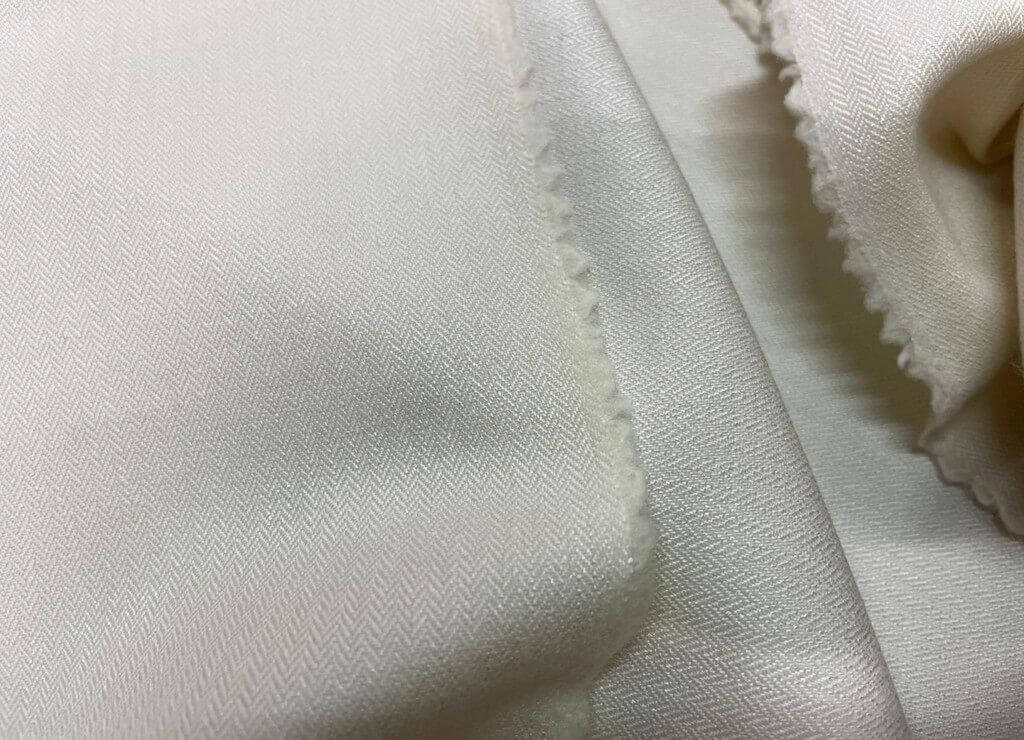 Coton blanc cassé tissés motifs chevron