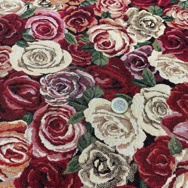 Gobelin jacquard motifs roses
