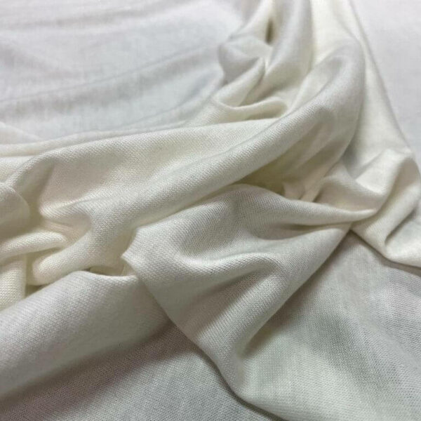 Jersey coton blanc cassé