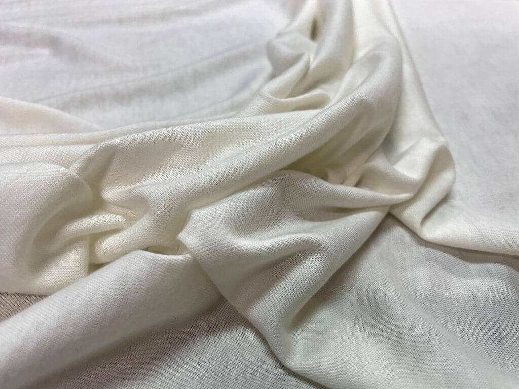 Jersey coton blanc cassé