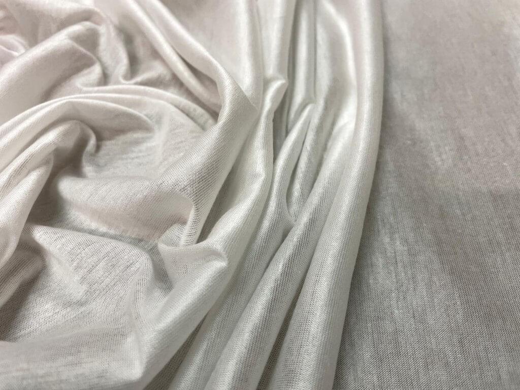 Jersey coton fin blanc cassé
