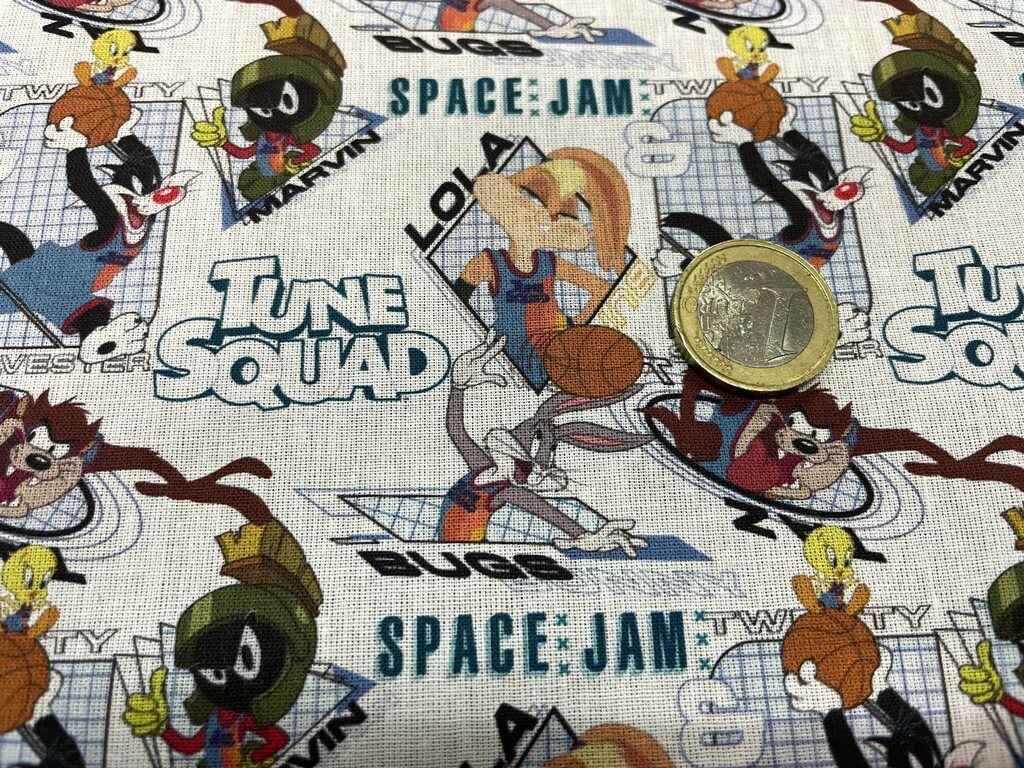 Coton imprimé Space Jam