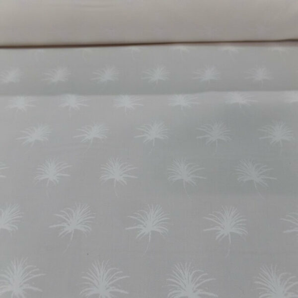 Coton blanc imprimé palmier