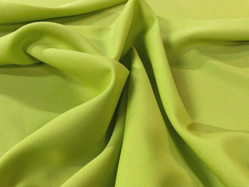 Tissu polyester infroissable vert anis