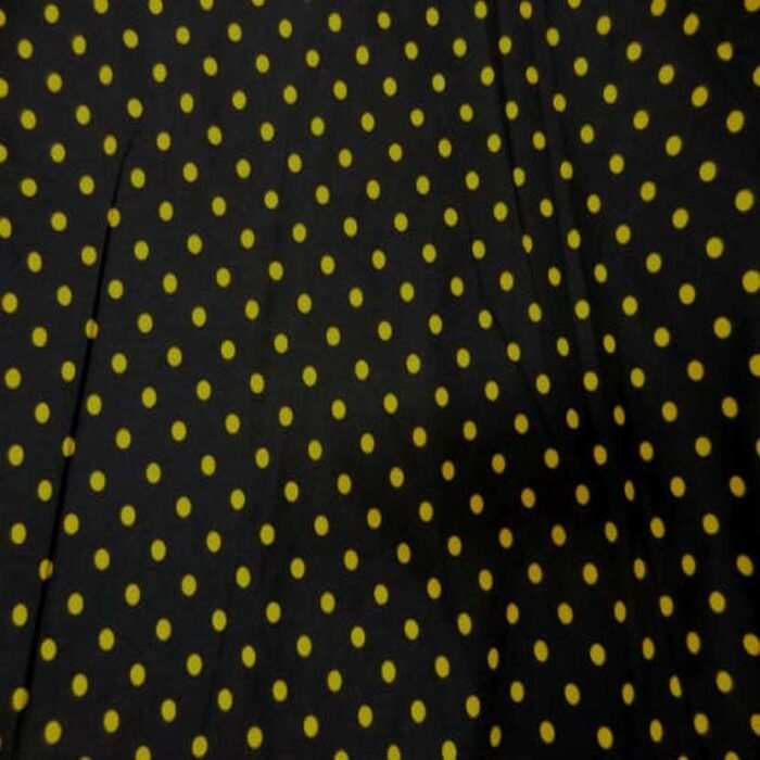 coton fin noir imprime pois jaune3 1