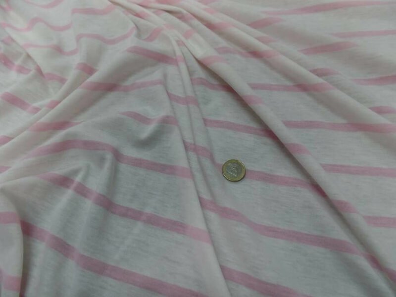 jersey coton blanc a rayures rose6