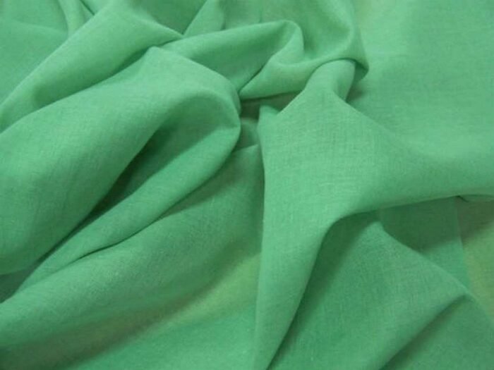 voile coton fin vert 1mm