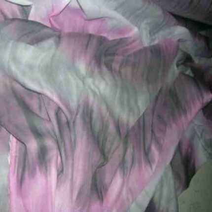 voile de coton imprimé ton blanc gris rose