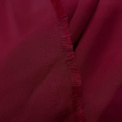 Coupon Crêpe Polyester Rouge