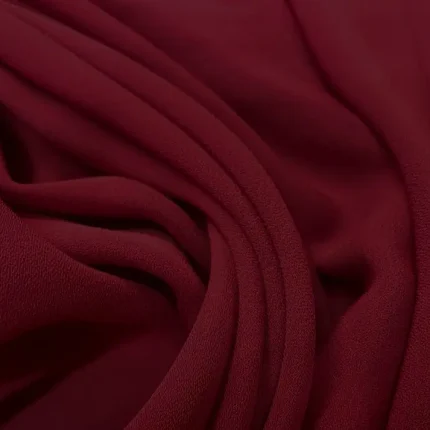 Coupon Crêpe Polyester Rouge