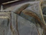 Organza changeant doré reflets noirs – Tissu léger froissé en 1.50 m de large