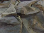 Organza changeant doré reflets noirs – Tissu léger froissé en 1.50 m de large