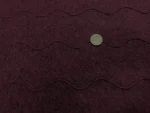 Tissu laine bouillie façonnée prune