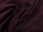Tissu laine bouillie façonnée prune