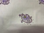 Résille dentelle mauve à sequins et fleurs en relief