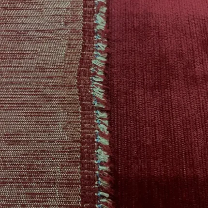 Velours double-face bordeaux et doré