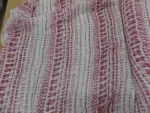 Voilage Blanc et rose Aspect Coton Plombé – Largeur 3 m
