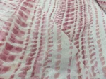 Voilage Blanc et rose Aspect Coton Plombé – Largeur 3 m